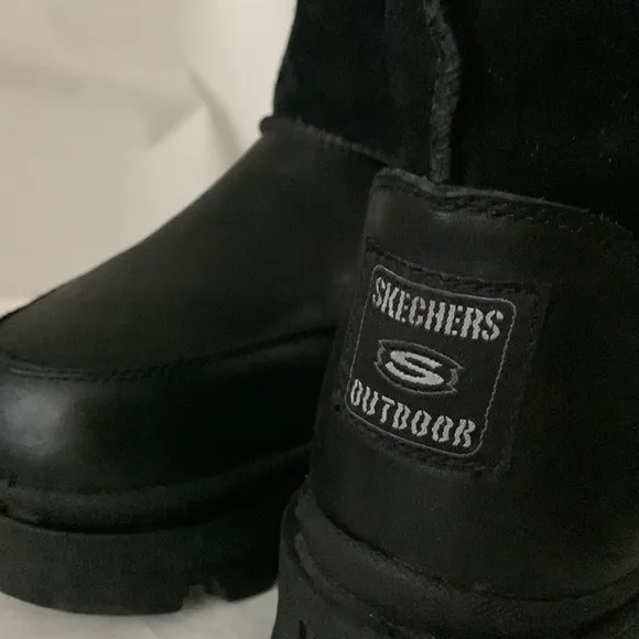 SKECHERS VTG 90’s Y2K Suede Leather Fur Lined Chunky Platform Boots