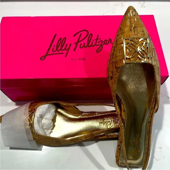 Slingback Flats in Natural Sz 8.5