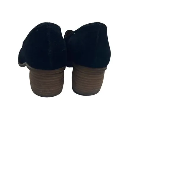 Sofft Cassia Heeled Loafers Women's Size 10 M, Black Suede NEW MSRP $125