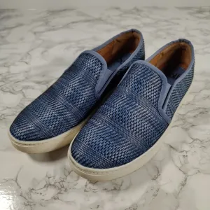 Sofft Somers Blue Woven Slip On Sneakers Size 9