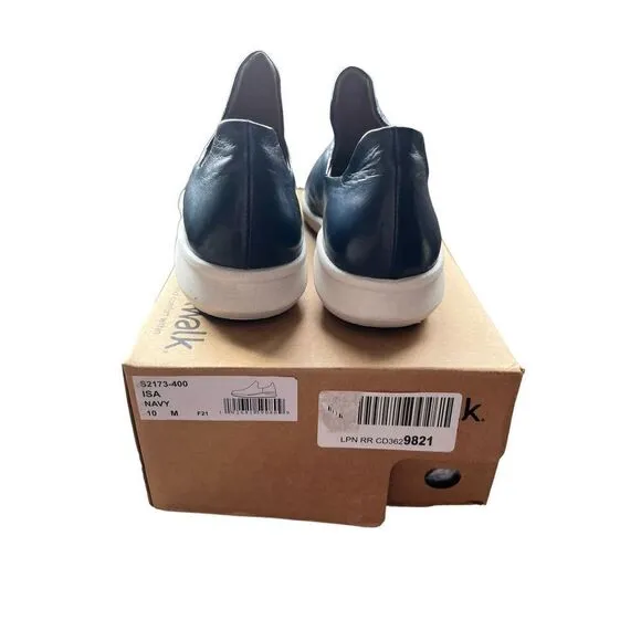 Softwalk Isa Navy Leather Slip On Sneakers