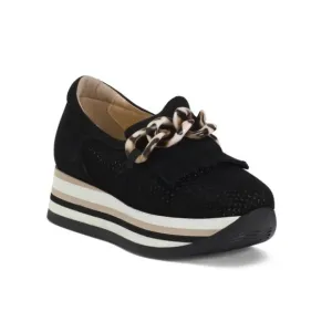 SOFTWAVES Black Made In Portugal Suede Extra Comfort Slip On Sneakers