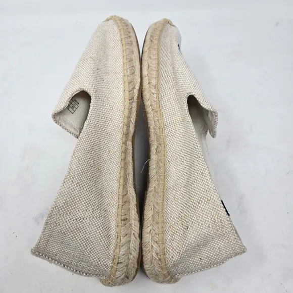 SOLUDOS Beer Shot Smoking Slippers Beige Espadrilles Drink Embroidery Size 11