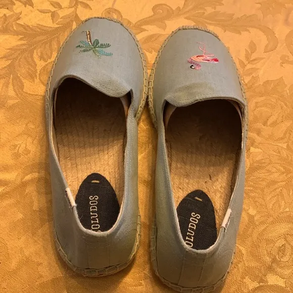 Soludos Flamingo Smoking Slipper Espadrille
