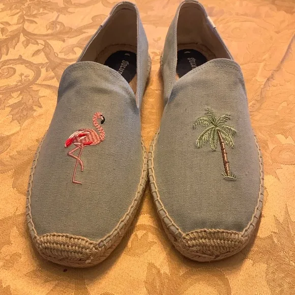 Soludos Flamingo Smoking Slipper Espadrille