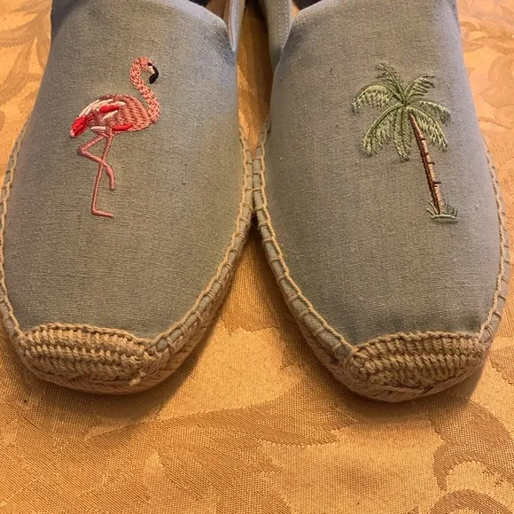 Soludos Flamingo Smoking Slipper Espadrille