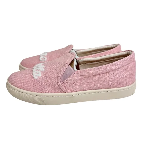Soludos NWT Ciao Bella Dusty Pink Slip On Sneakers Embroidered SZ 7