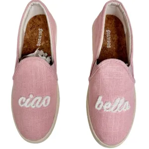 Soludos NWT Ciao Bella Dusty Pink Slip On Sneakers Embroidered SZ 7