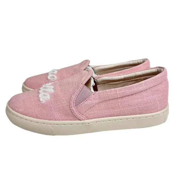 Soludos NWT Ciao Bella Dusty Pink Slip On Sneakers Embroidered SZ 7
