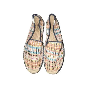 Soludos Shoes Womens Size 8 Espadrilles Multicolor Textured Gold Slip On Flats