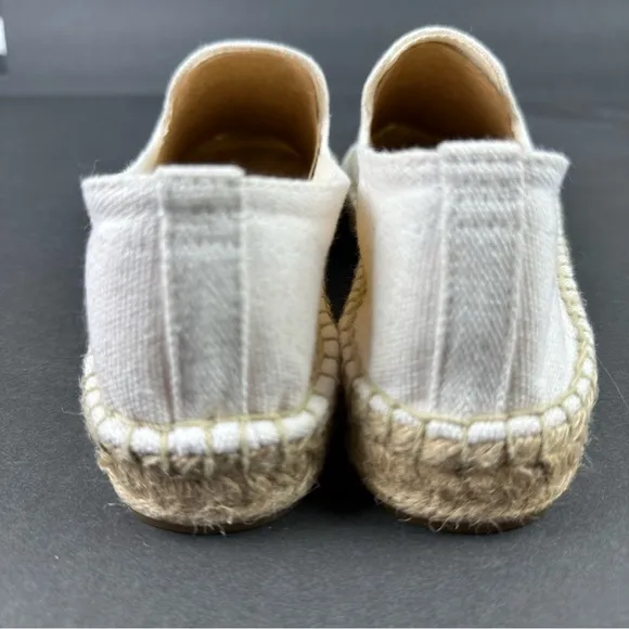Soludos White Espadrilles 8 Slip On  Canvas Shoes Womens Brand New