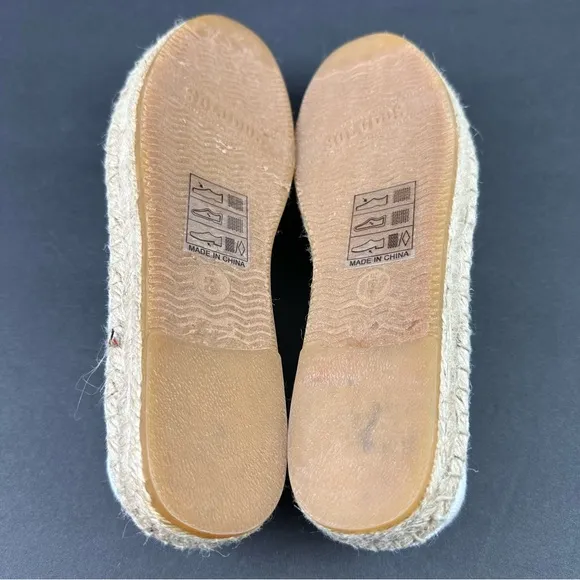 Soludos White Espadrilles 8 Slip On  Canvas Shoes Womens Brand New