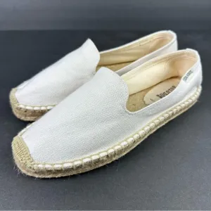 Soludos White Espadrilles 8 Slip On  Canvas Shoes Womens Brand New