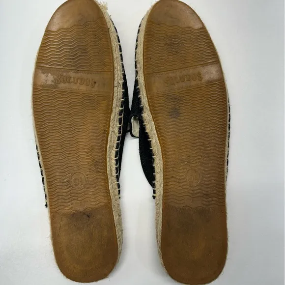 Soludos Women’s Size 9.5 Beaded Gold Elephant Espadrilles Mules Flats