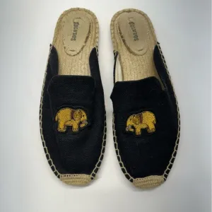 Soludos Women’s Size 9.5 Beaded Gold Elephant Espadrilles Mules Flats