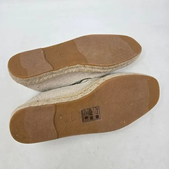 SOLUDOS Beer Shot Smoking Slippers Beige Espadrilles Drink Embroidery Size 11