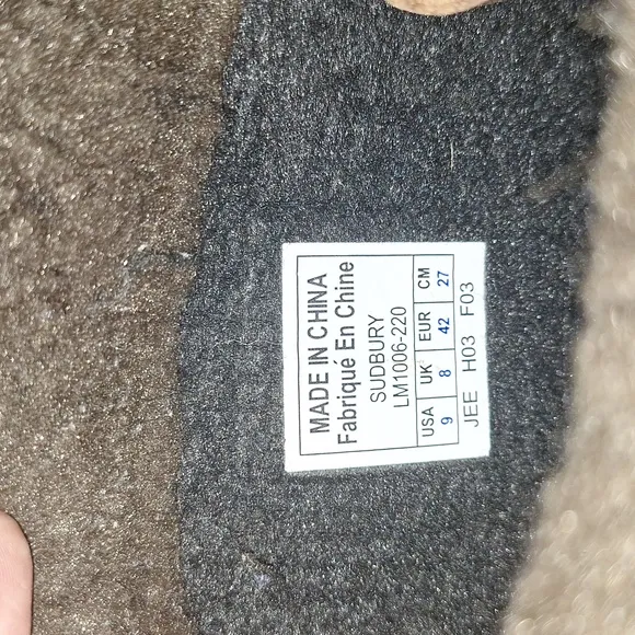 Sorel &quot;Sudbury&quot; leather winter snow work boots faux fur - 9 - lace up