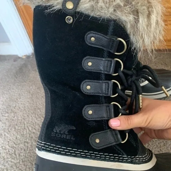 Sorel Boots Joan Of Arctic Tall Fur in Black