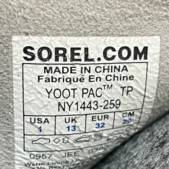 Sorel Boy’s YOOT PAC TP Waterproof Mesquite Boots