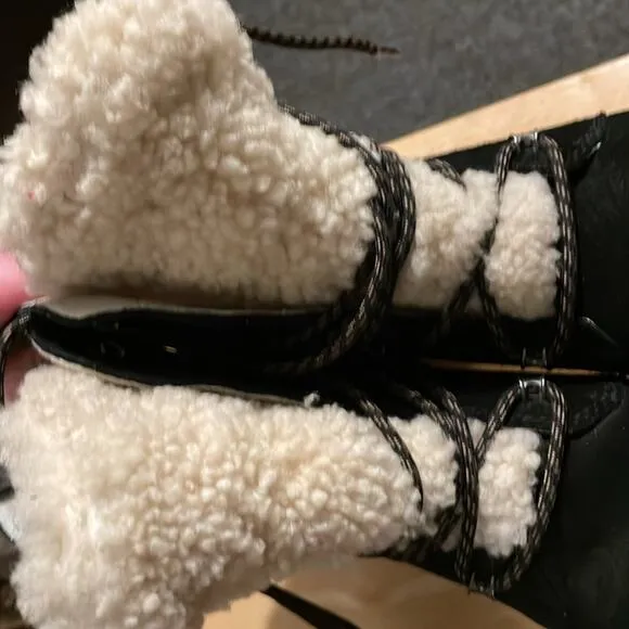 Sorel Brand Women's Joan Of Arctic Wedge III Cozy Lace Waterproof Boot Black 7.5