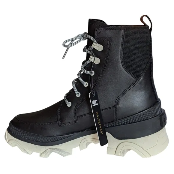 Sorel Brex Black and White Boots Size 8