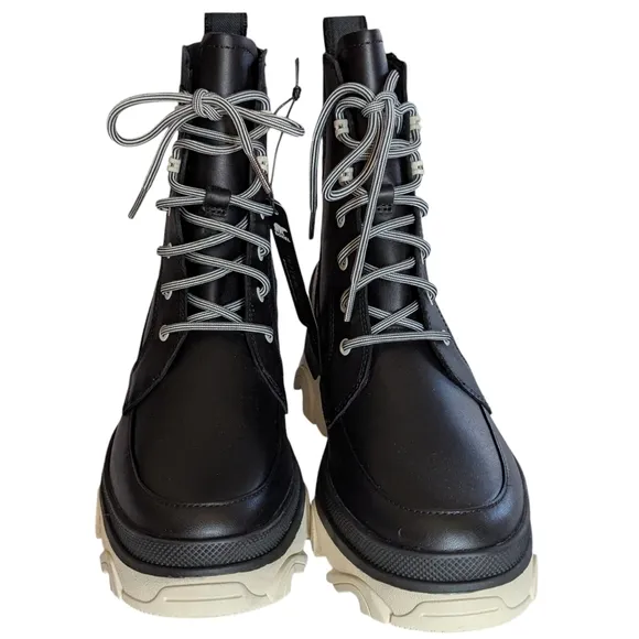 Sorel Brex Black and White Boots Size 8
