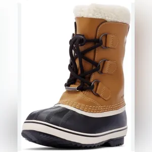 Sorel Caribou Boys Toddler Navy Tan Youth‎ Waterproof Weatherproof Boots Size 10