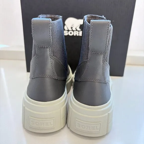 Sorel Caribou X Chelsea Boots Leather Booties Waterproof Jet Pixel Size 8 NEW