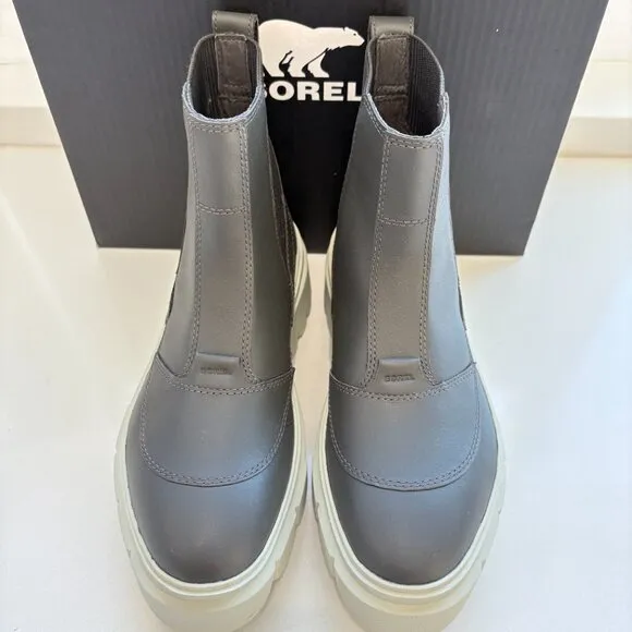Sorel Caribou X Chelsea Boots Leather Booties Waterproof Jet Pixel Size 8 NEW