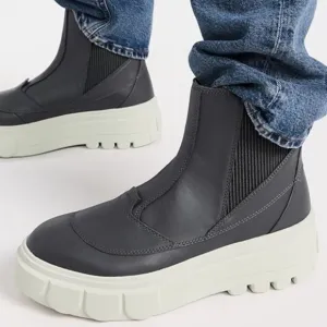 Sorel Caribou X Chelsea Boots Leather Booties Waterproof Jet Pixel Size 8 NEW