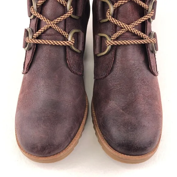 Sorel Cate Lace Waterproof Leather Ankle Boots 8