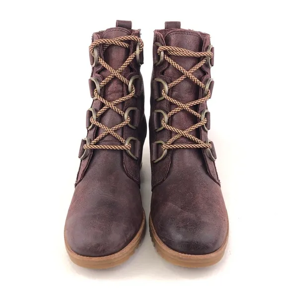 Sorel Cate Lace Waterproof Leather Ankle Boots 8