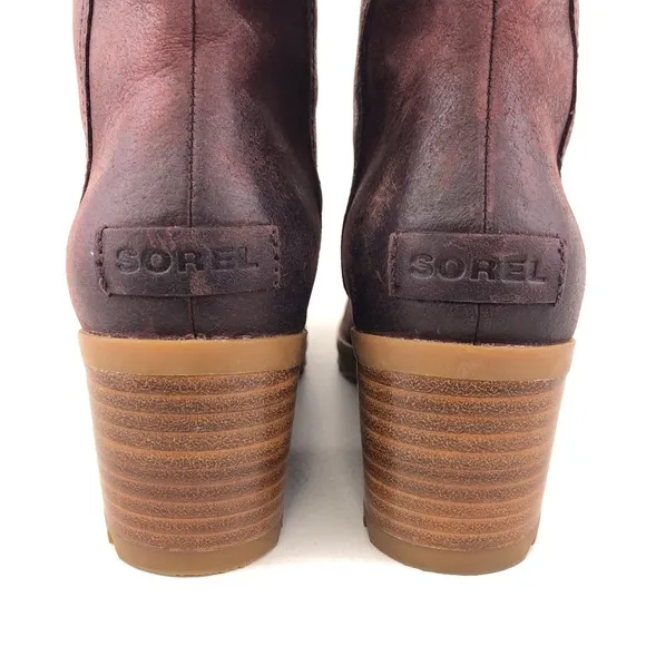 Sorel Cate Lace Waterproof Leather Ankle Boots 8