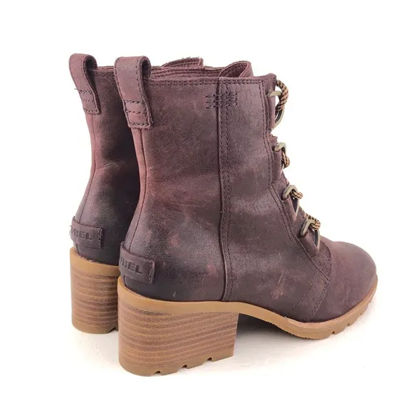 Sorel Cate Lace Waterproof Leather Ankle Boots 8