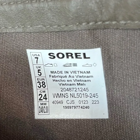 Sorel Emelie III Waterproof Back Zip Leather Chelsea Boots Rain Women’s Size 7