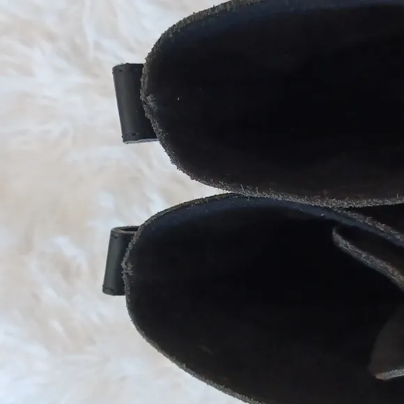 Sorel Explorer Lined Waterproof Suede Lace Up Snow Boots Kid's Sz 6 Black Gray