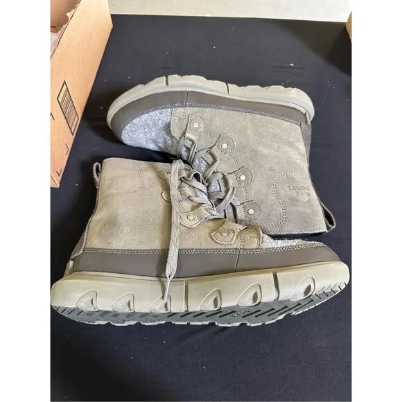 Sorel Explorer Next Joan Waterproof Boots Stone Green Alpine Tundra 11