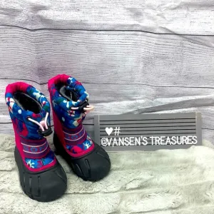 Sorel Girls Toddler Snow Commander Waterproof Pink Floral Winter Boots Size 6