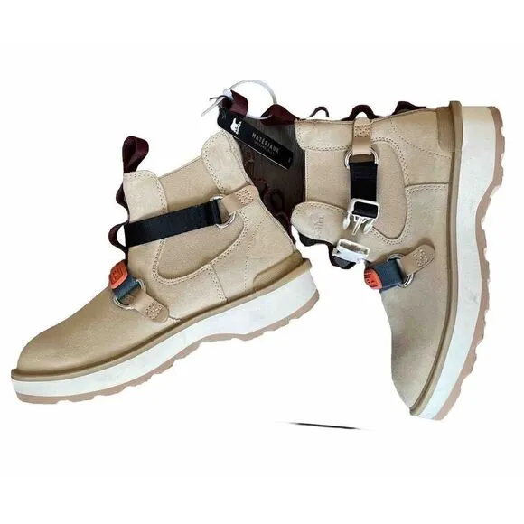 SOREL Hi-Line EQ Women's Waterproof Chelsea Boots in Chalk Size 8 NEW MSRP $185