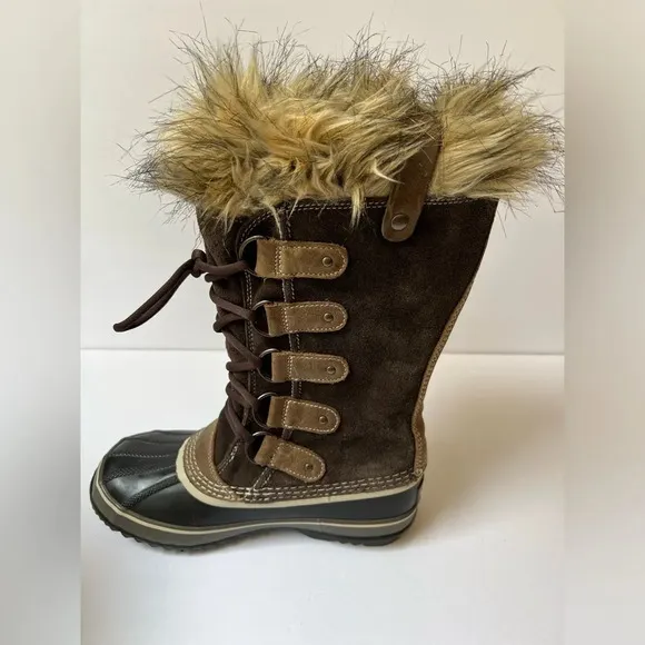 Sorel Joan of Arctic Brown and Tan Waterproof Boots Size 7