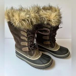 Sorel Joan of Arctic Brown and Tan Waterproof Boots Size 7