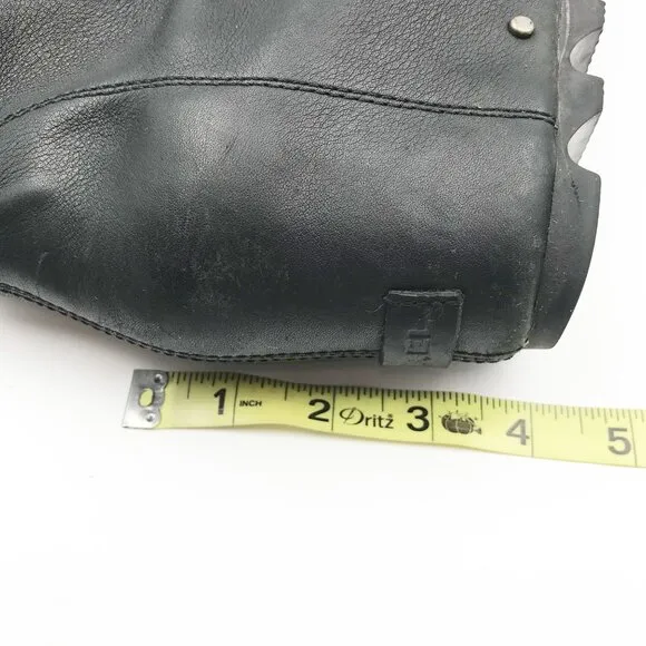 SOREL Joan Of Arctic II Hidden Wedge Black Leather Booties Womens 10