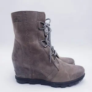 SOREL Joan of Arctic II Wedge Boots Olive Nubuck Leather Waterproof  Size 9.5