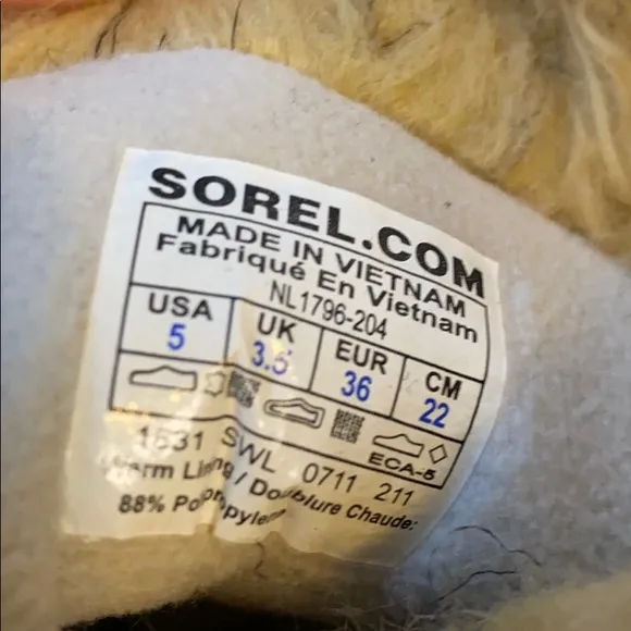 Sorel Joan of Artic plaid faux fur snow boots sz 5