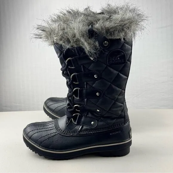 Sorel Joan of Tofino II Waterproof Snow Boots Faux Fur Women's Size 6.5 EUR 38