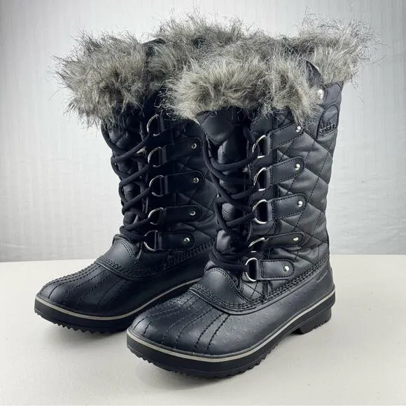 Sorel Joan of Tofino II Waterproof Snow Boots Faux Fur Women's Size 6.5 EUR 38