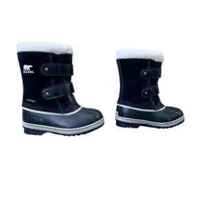 SOREL Kids 1964 Pac Snow Boots 10 27 Faux Fur Black Suede Waterproof Winter Boot