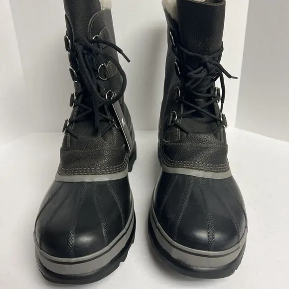 Sorel Men's Caribou Wool Lined Waterproof Boots Gray, Size 17 M