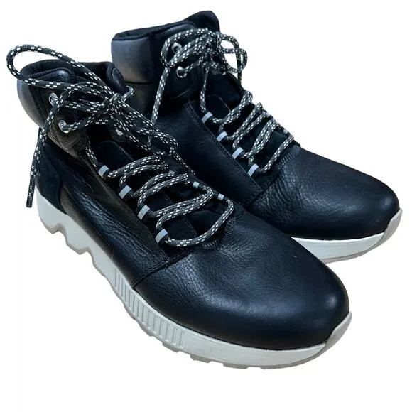 Sorel Men's Mac Hill Mid Leather Waterproof Shoe Black Size 12 New Without Box