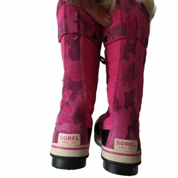 Sorel Pink Tofino Faux Fur Ice Rubber Boots
